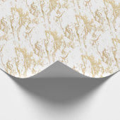 Shiny Gold Foil Paint Marble Textur Geschenkpapier (Ecke)