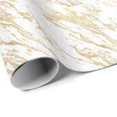 Shiny Gold Foil Paint Marble Textur Geschenkpapier (Rolleneckpunkt)