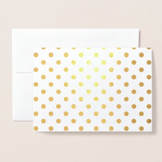 Shiny Gold Foil Polka Dots Folienkarte (Vorderseite mit Umschlag)