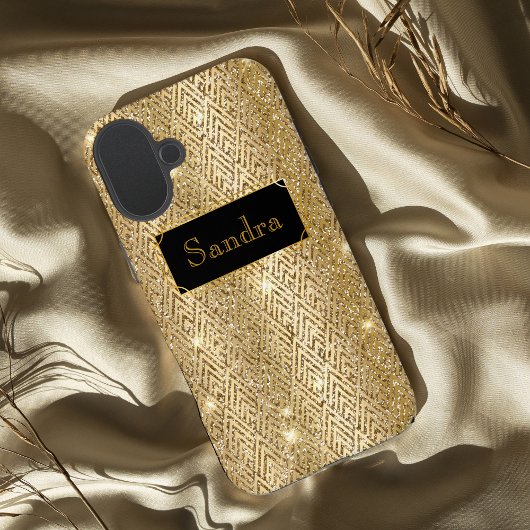 Shiny Gold glamouröse Kunst Deko Case-Mate iPhone Hülle