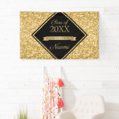 Shiny Gold Glitzer Black Frame Banner (Insitu)