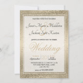 Shiny Gold Glitzer Einladung (Vorderseite)