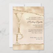 Shiny Gold Glitzer Glamour VIP Party Einladung (Vorderseite)