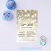 Shiny Gold Glitzer Glitzern Beauty Salon Flyer (Einzeln)