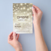 Shiny Gold Glitzer Glitzern Beauty Salon Flyer (Handgriff)
