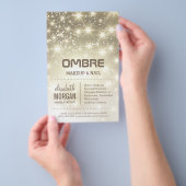 Shiny Gold Glitzer Glitzern Beauty Salon Flyer (Handgriff)