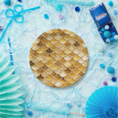 Shiny Gold Glitzer Mermaid Scales Paper Teller (Party)