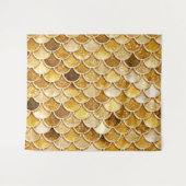Shiny Gold Glitzer Mermaid Scales Wandteppich (Vorderseite (Horizontal))