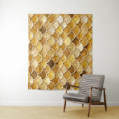 Shiny Gold Glitzer Mermaid Scales Wandteppich (Beispiel)