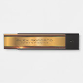 Shiny Gold Metallic Textur Türschild (Vorderseite )