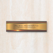 Shiny Gold Metallic Textur Türschild (Vorderseite )