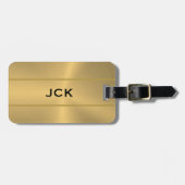 Shiny Gold Metallstruktur Gepäckanhänger (Vorderseite horizontal)