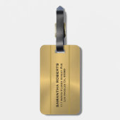 Shiny Gold Metallstruktur Gepäckanhänger (Rückseite vertikal)