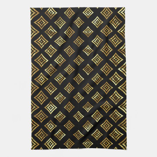 Shiny Gold Rhomboid Geschirrtuch (Vertikal)