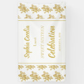 Shiny Gold Rose Party Banner (Vertikal)