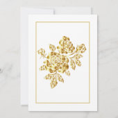 Shiny Gold Rose Sweet 16 Einladung (Rückseite)