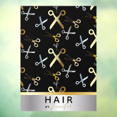 Shiny Gold & Silver Scissors Muster-Haarstylle Fensteraufkleber (Blatt 3)