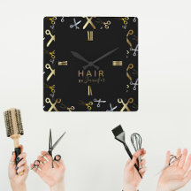 Shiny Gold & Silver Scissors Muster-Haarstylle