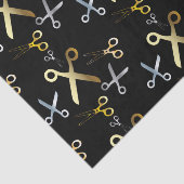 Shiny Gold & Silver Scissors Muster-Haarstylle Seidenpapier (Ausschnitt)