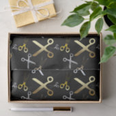 Shiny Gold & Silver Scissors Muster-Haarstylle Seidenpapier (Geschenk)