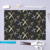 Shiny Gold & Silver Scissors Muster-Haarstylle Seidenpapier (Handwerk)