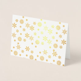 Shiny Gold Snowflakes Folienkarte