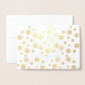 Shiny Gold Snowflakes Folienkarte (Vorderseite mit Umschlag)