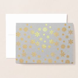 Shiny Gold Snowflakes Folienkarte