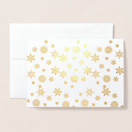 Shiny Gold Snowflakes Folienkarte
