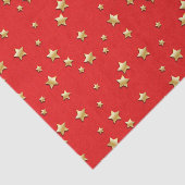 Shiny Gold Stars auf einem roten Hintergrund Seidenpapier (Ausschnitt)