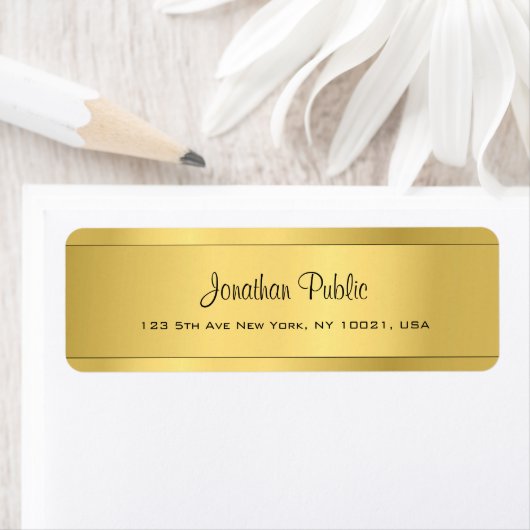 Shiny Gold Template Moderne Script Rücksendeadress (Insitu)
