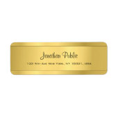 Shiny Gold Template Moderne Script Rücksendeadress (Vorne)