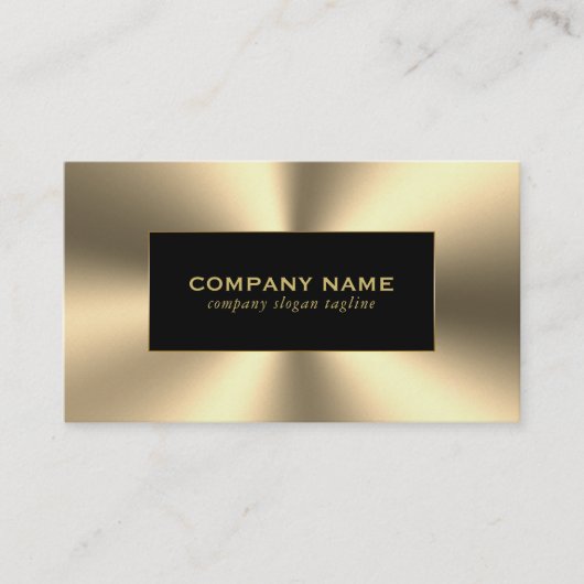 Shiny Gold Tones Stainless Steel Look Visitenkarte (Vorderseite)