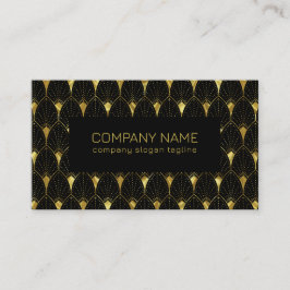 Shiny Gold und Black Art Deco Muster Visitenkarte