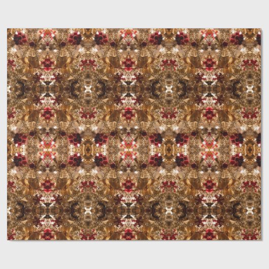 Shiny Gold und Rot Geschenkpapier (Flach)