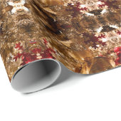 Shiny Gold und Rot Geschenkpapier (Rolleneckpunkt)