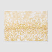 Shiny Gold und White Glitzer Muster Seidenpapier (Vorderseite)