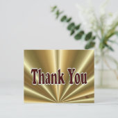 Shiny Gold Vielen Dank Postcard - anpassen Postkarte (Stehend Vorderseite)