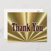 Shiny Gold Vielen Dank Postcard - anpassen Postkarte (Vorne/Hinten)
