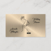 Shiny Gold Wedding Event Planner Business Card Visitenkarte (Vorderseite)