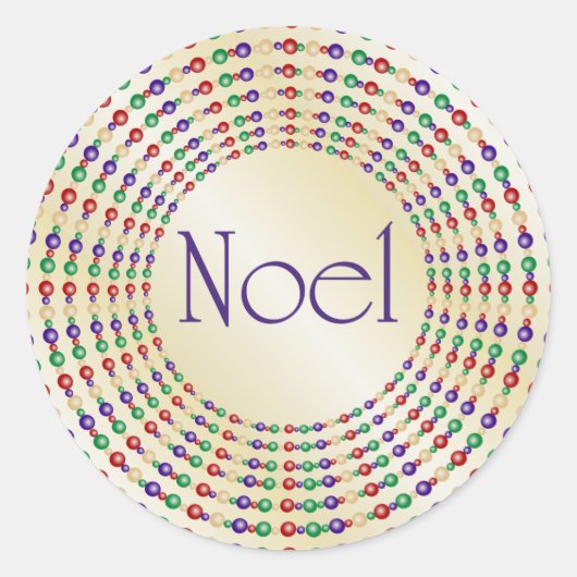 Shiny Gold Weihnachten Stickers (Vorderseite)