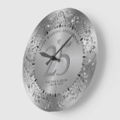 Shiny Gold Wirbel Circle Frame 50. Hochzeit Große Wanduhr (Winkel)