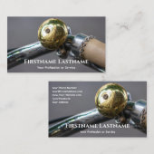 Shiny golden bike bell for Bicycle Repair Shops Visitenkarte (Vorne/Hinten)