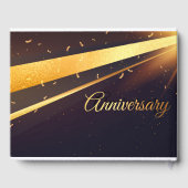 Shiny Golden Confetti Glitzer 25 Jahre alt Gästebuch (Rückseite)