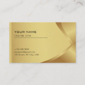 Shiny Golden Luxury Company Business Monogram Visitenkarte (Vorderseite)