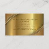 Shiny Golden Metal Look Brown Stainless Steel Visitenkarte (Rückseite)