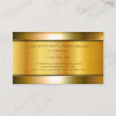 Shiny Golden Metal Look Luxus Edelstahl Visitenkarte (Rückseite)