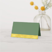 Shiny Golden Monstera Blätter auf dunkelgrün Treuekarte (Rückseite)