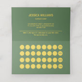 Shiny Golden Monstera Blätter auf dunkelgrün Treuekarte (Innenseite Aufgefaltet)