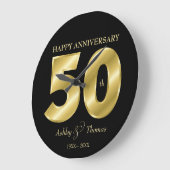 Shiny Golden Numbers Große Wanduhr (Winkel)